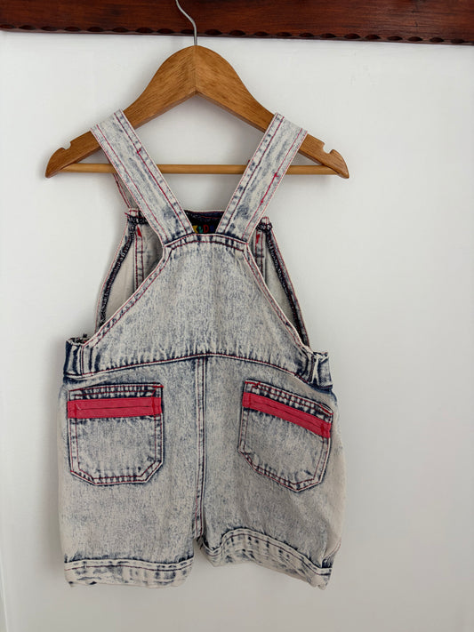 Acidwash Shortalls Size 4T