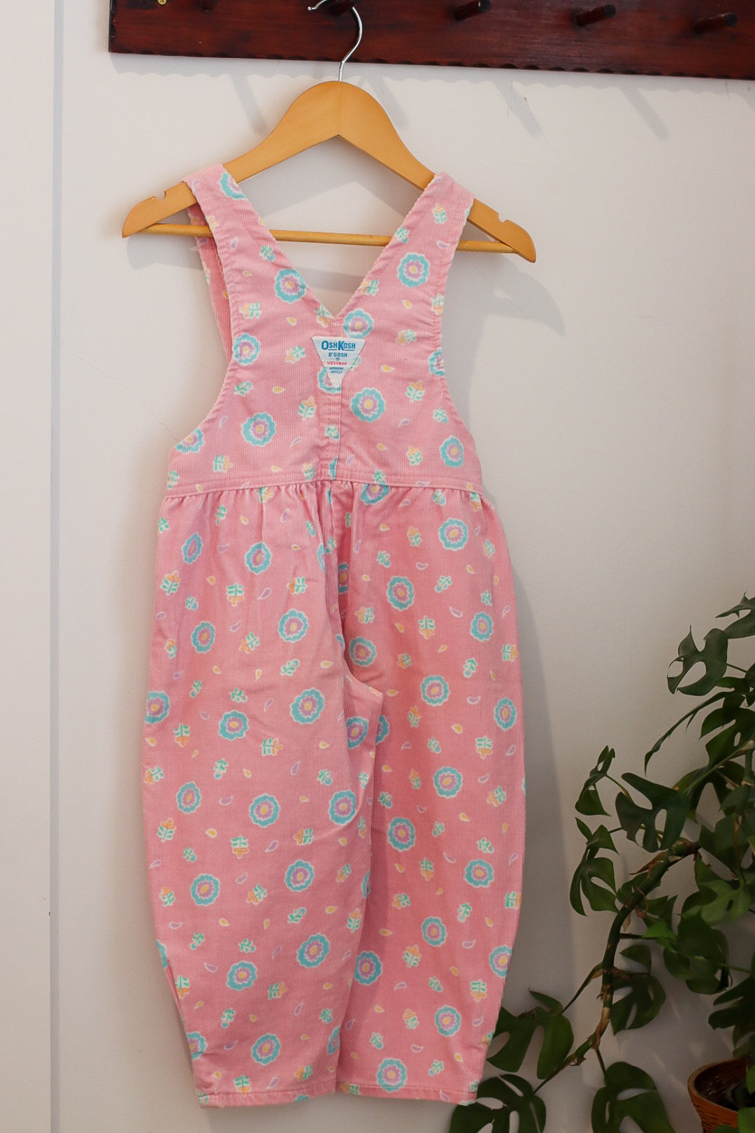 Floral Oshkosh Suspender Overalls 4T