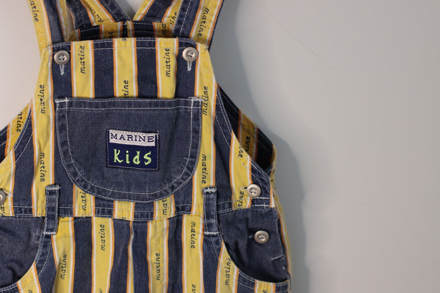 Stripe Marine Kids Shortalls