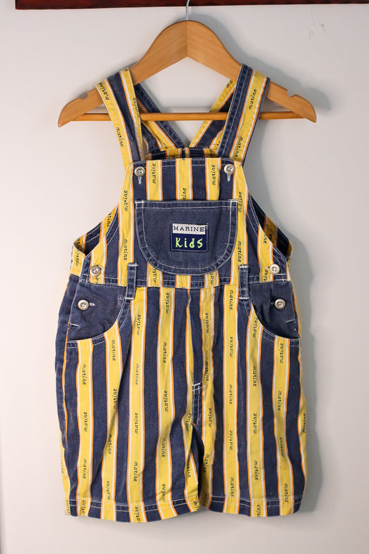 Stripe Marine Kids Shortalls