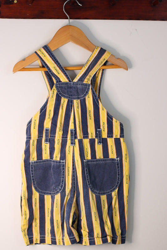 Stripe Marine Kids Shortalls