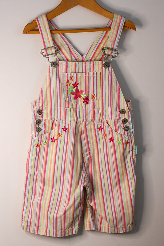 Pumpkin Patch Stripe Shortalls Size 2
