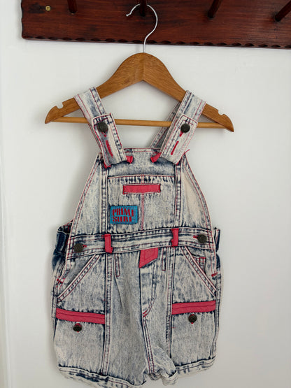 Acidwash Shortalls Size 4T