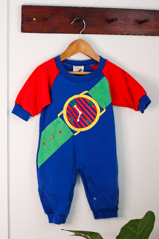 Vintage Ladybird Colourblock Onesie