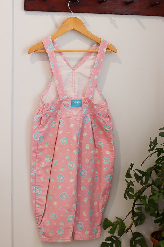 Floral Oshkosh Suspender Overalls 4T