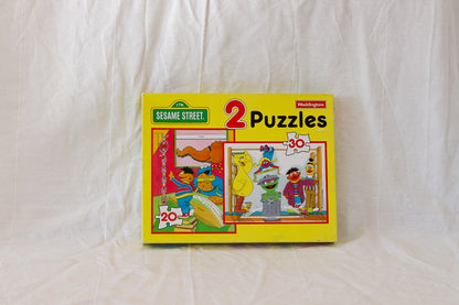 1991 Seasame Street Puzzle x2- 1 piece missing