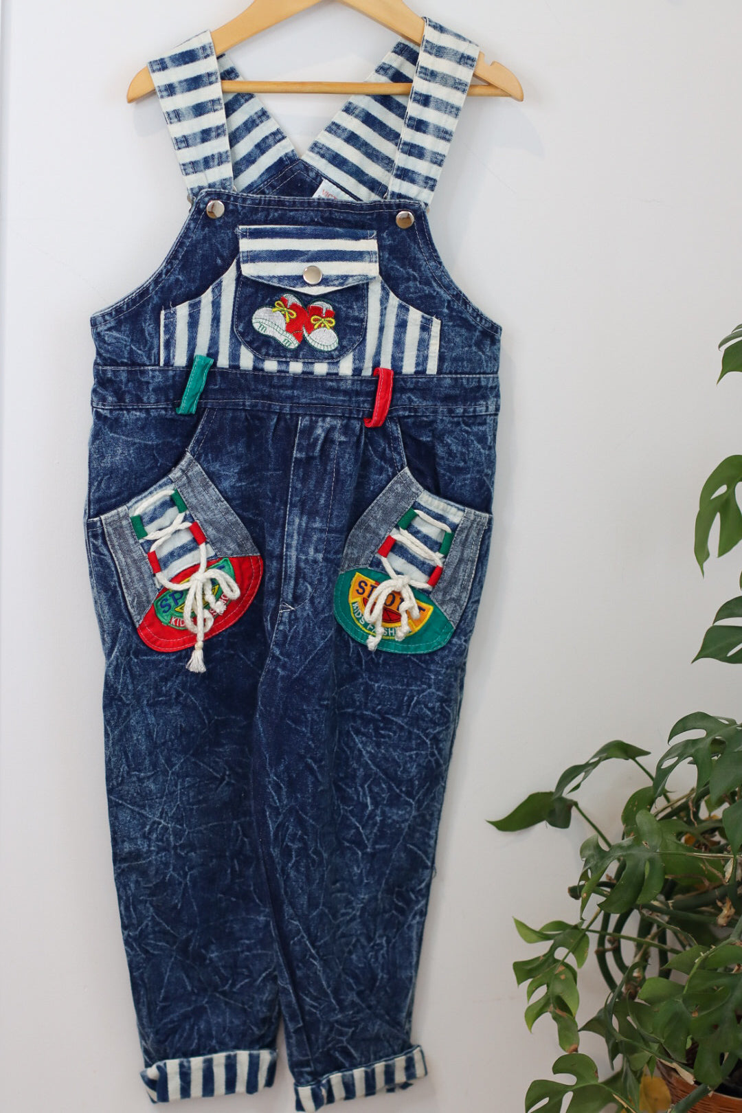 Acid-wash overalls Size 5
