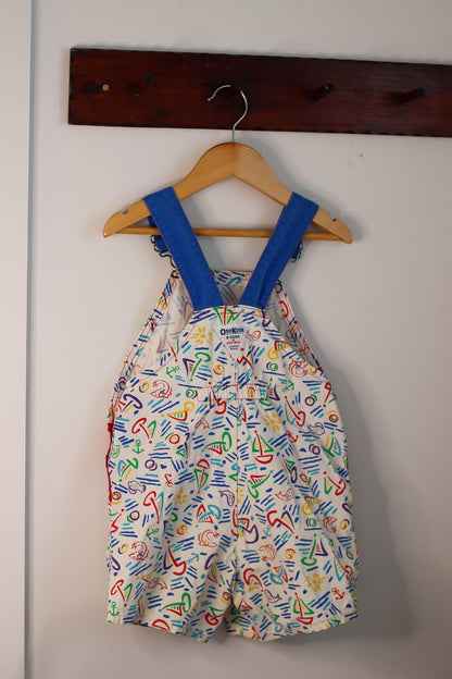 Rare Beach Oshkosh Shortalls size 4T