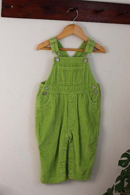 Green vintage ZEB overalls