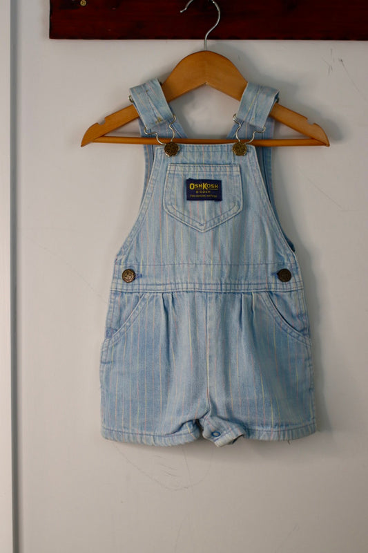 Oshkosh Stripe Shortalls 24m