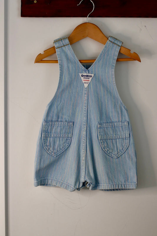 Oshkosh Stripe Shortalls 24m
