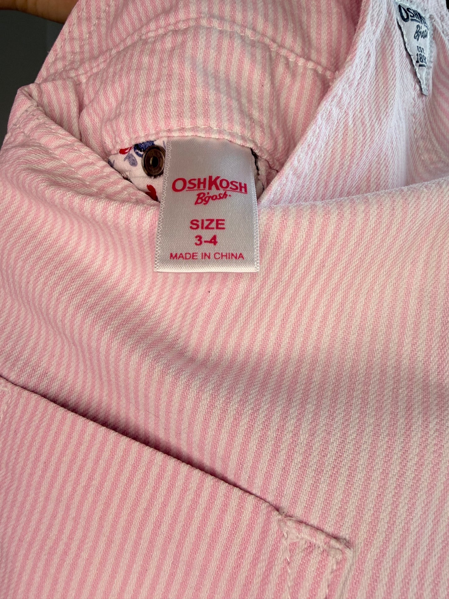 Pink Pinstripe Oshkosh Overalls