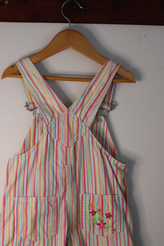 Pumpkin Patch Stripe Shortalls Size 2